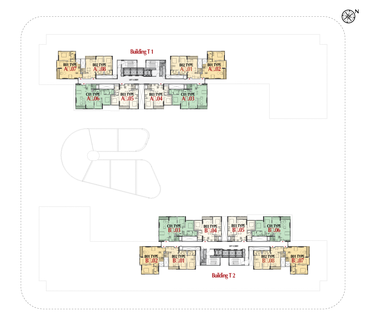 mặt bằng căn hộ cardinal court tầng 5-12