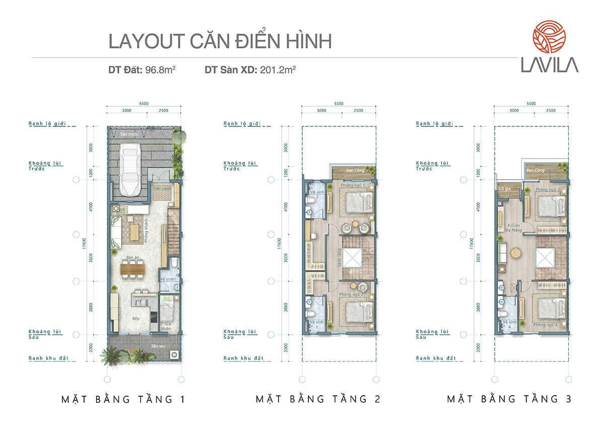LAYOUT NHÀ PHỐ LAVILA NAM SÀI GÒN GIAI ĐOẠN 2