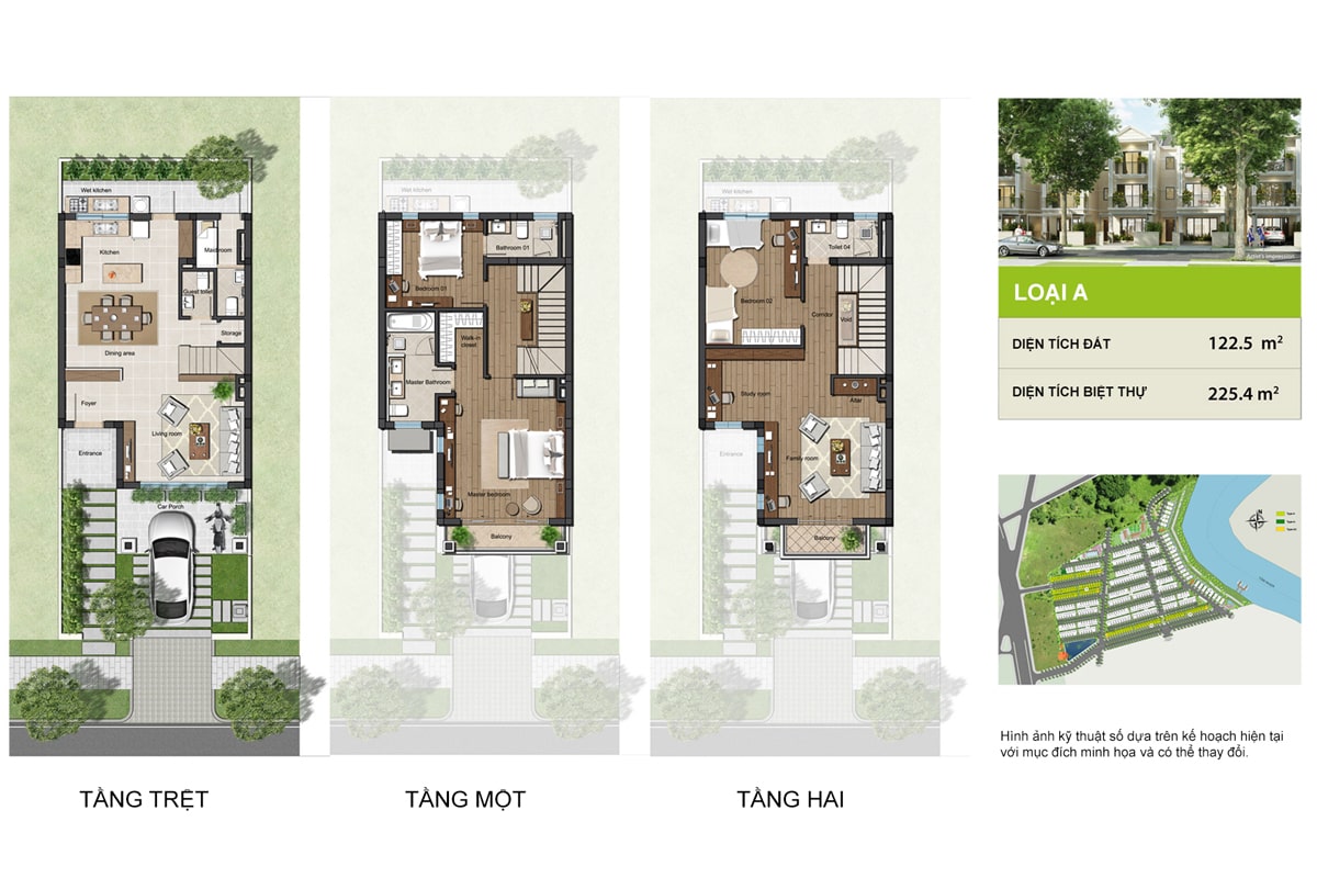 layout căn 7x17 m dự án nine south