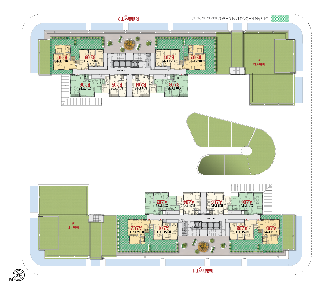 tầng 3 căn hộ sân vườn cardinal court