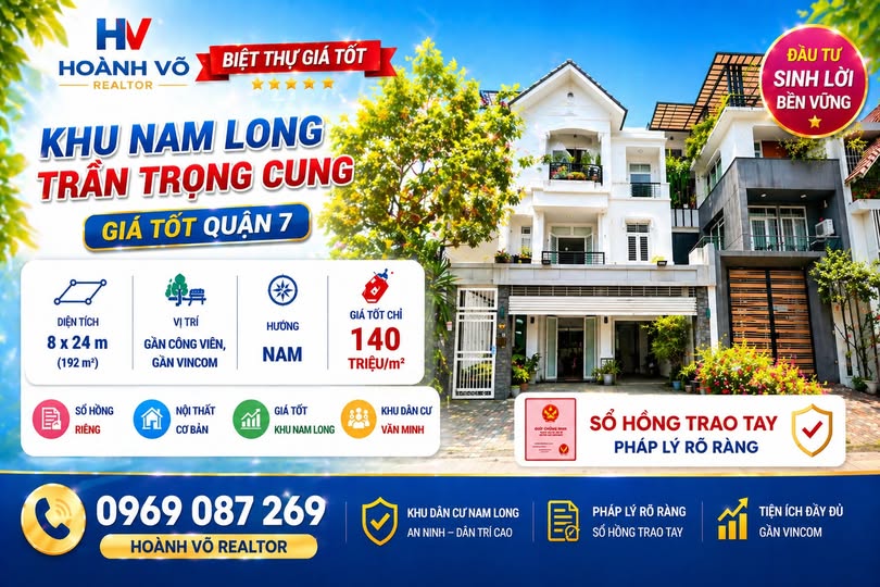 Biệt thự  Nam Long Trần Trọng Cung