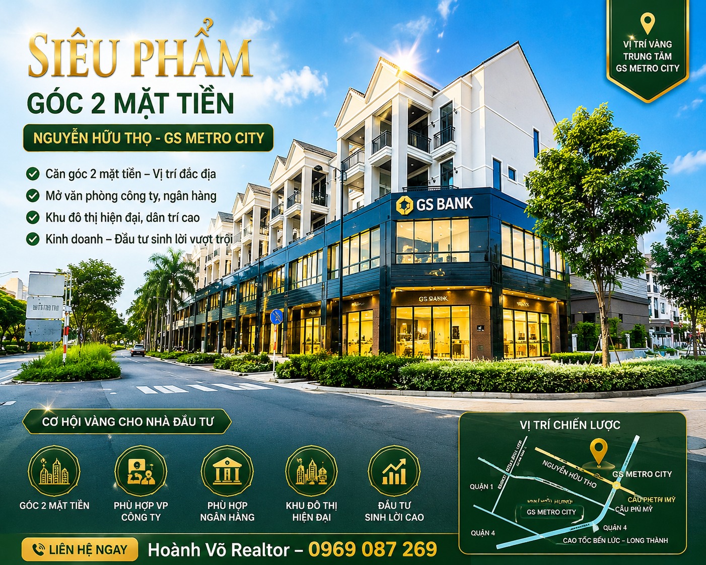 Bảng giá chuyển nhượng Shophouse Gs Metro City