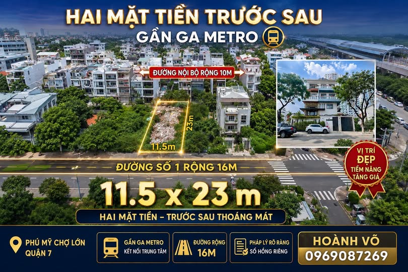 lô đất biệt thự hai mặt tiền khu công ích quận 4