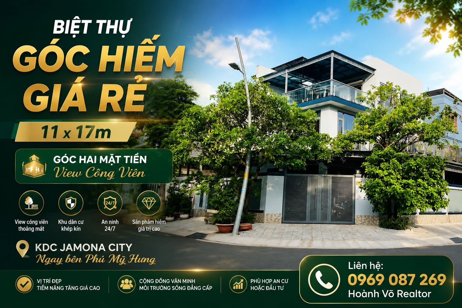 biệt thự song lập góc dự án Jamona City giá tốt