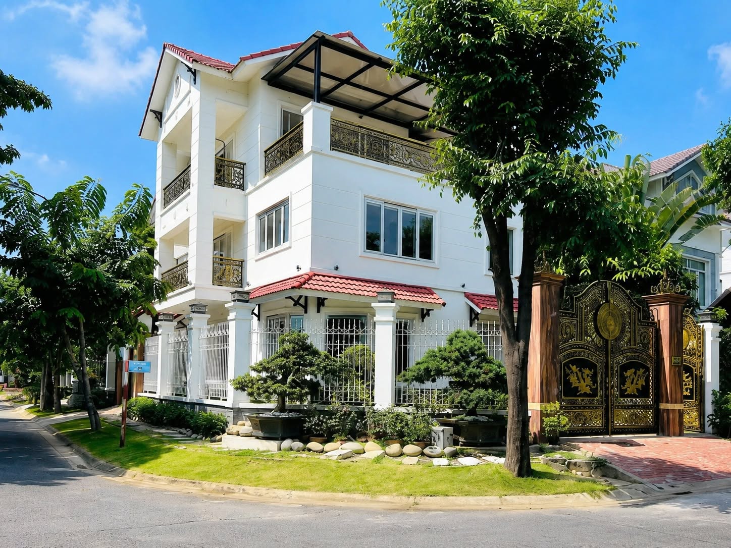 biệt thự góc view sông nam phú villas
