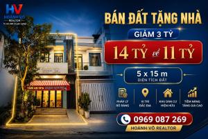 Mua Đất Tặng Nhà 5x15 m 11 tỷ