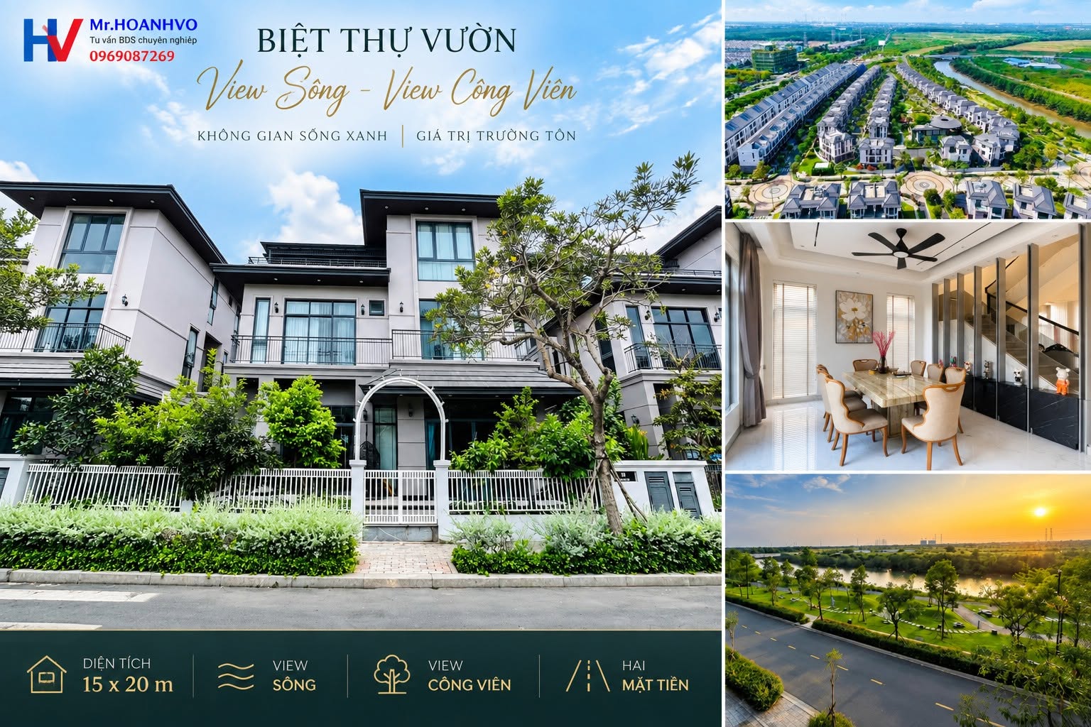 Biệt thự 300 m View Sông GS Metro City