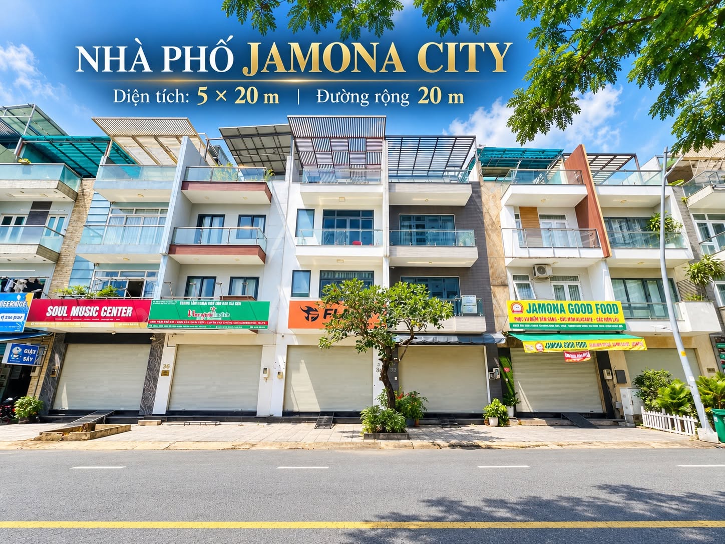 nhà phố đường 20 m jamona city