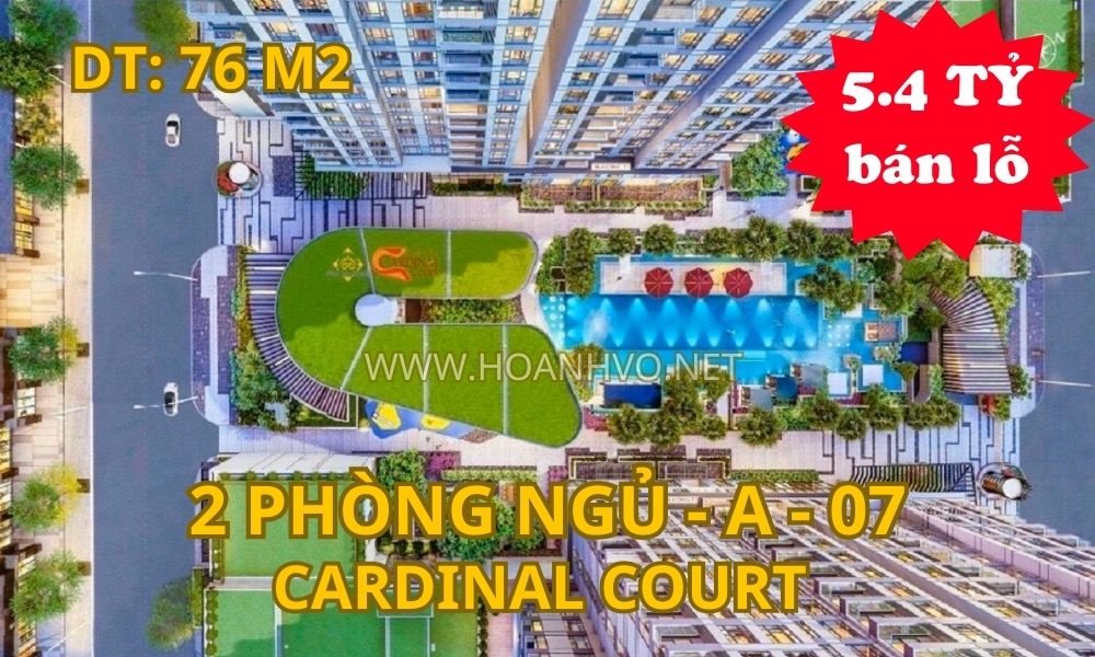 Chủ nhà gửi bán lỗ căn 2 phòng ngủ 07 tháp A Cardinal Court