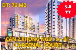 CHỦ NHÀ GỬI BÁN CĂN 2 PHÒNG NGỦ 01 THÁP T1 DỰ ÁN CARDINAL COURT