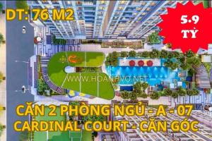 BÁN CĂN 2 PHÒNG NGỦ 07 THÁP T1 DỰ ÁN CARDINAL COURT