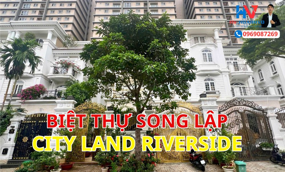 Biệt thự  đơn lập góc view sông City Land Quận 7