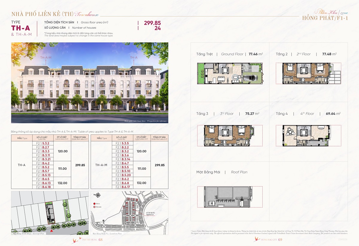 layout nha pho hong hac city mau a