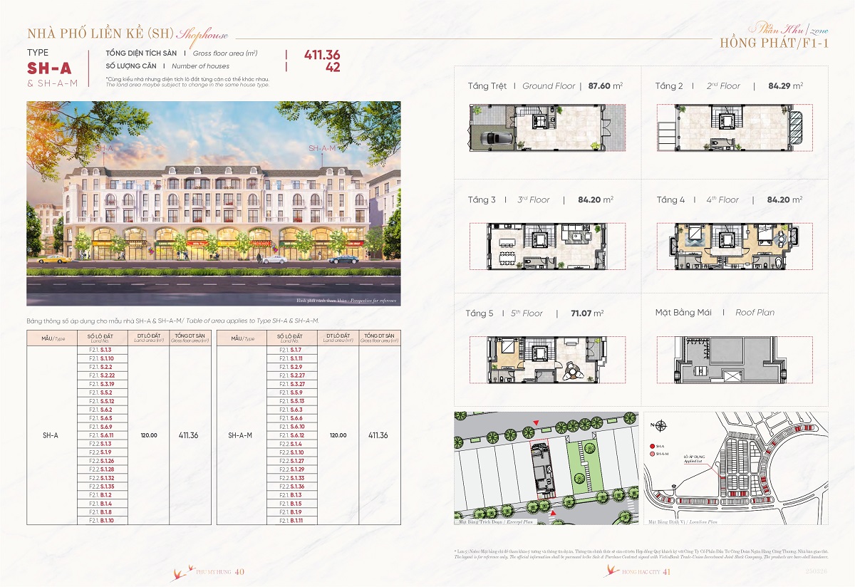 layout shophouse hong hac city mau a