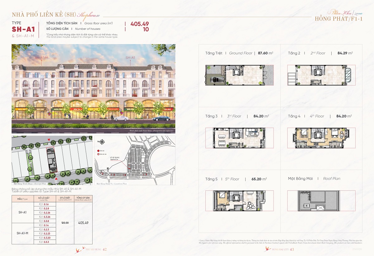 layout shophouse hong hac city mau a1
