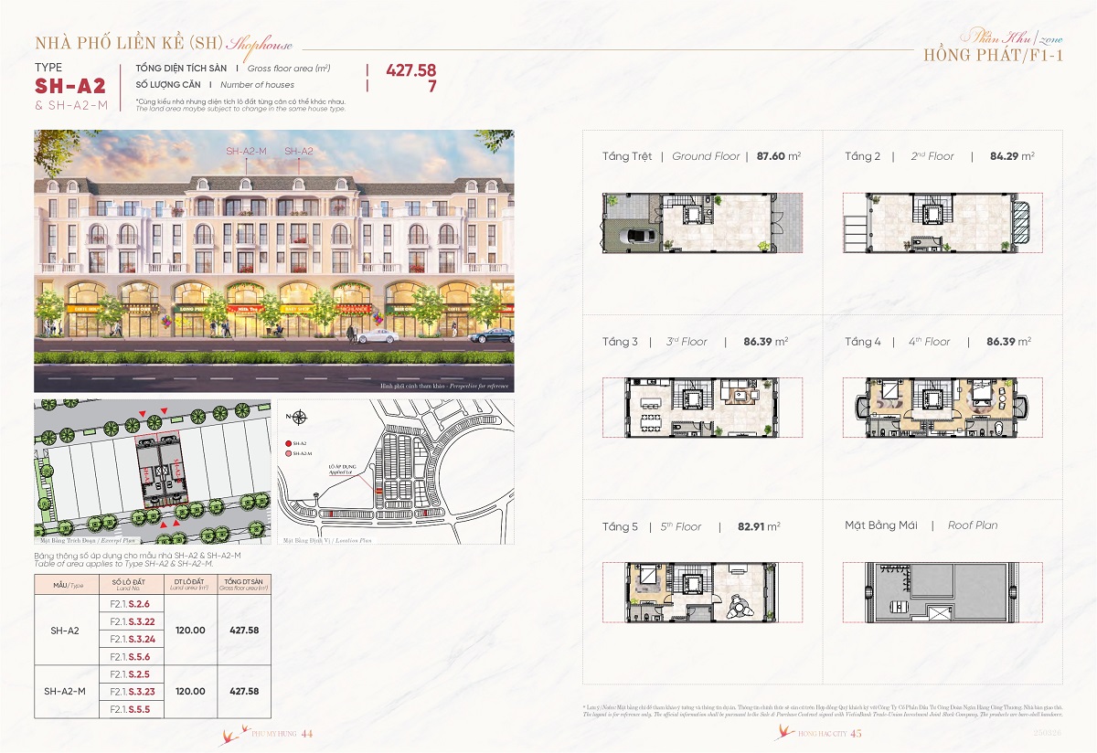 layout shophouse hong hac city mau a1