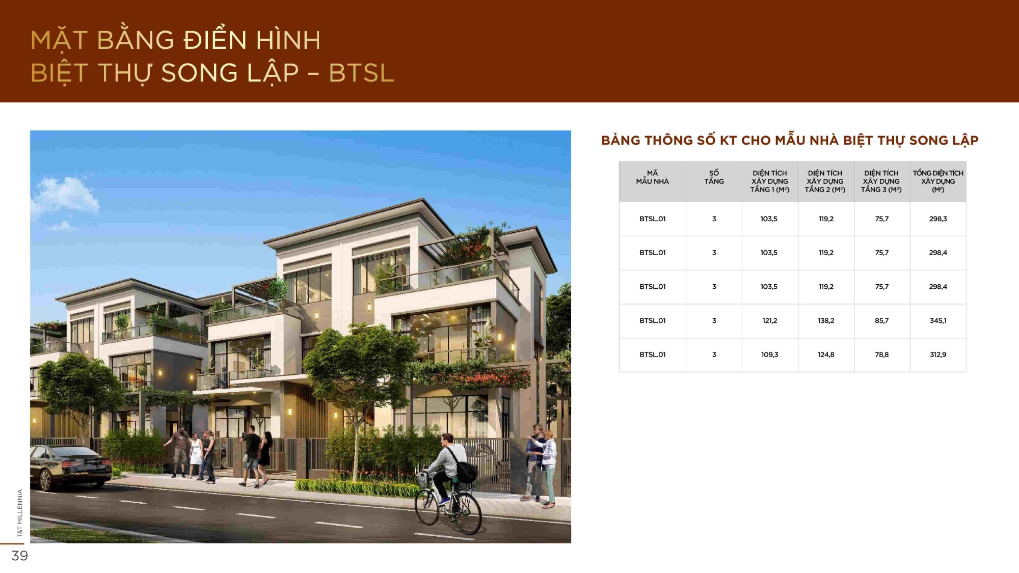 layout biệt thự song lập t&t city millennia