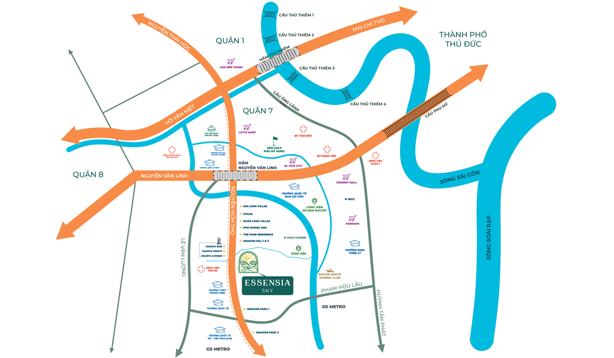 VỊ TRÍ DỰ ÁN ESSENSIA SKY PHÚ LONG