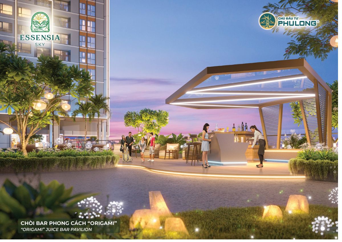 khu quầy bar tầng 2 essensia sky