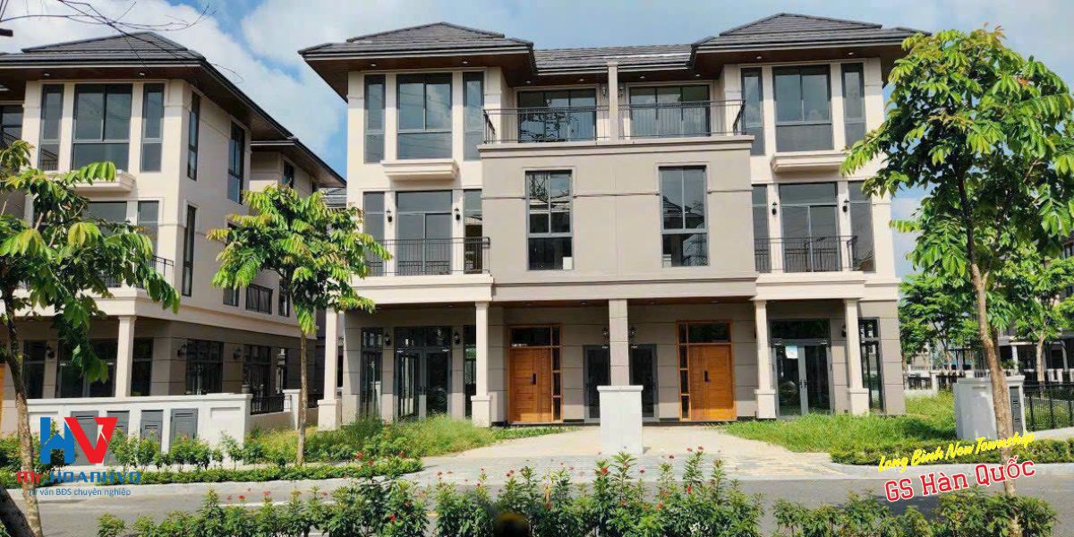 mẫu biệt thự song lập dự kiến tại long bình new town ship