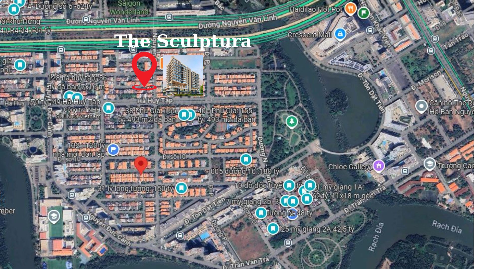 tiện ích ngoại khu bao quanh khu căn hộ The Sculptura