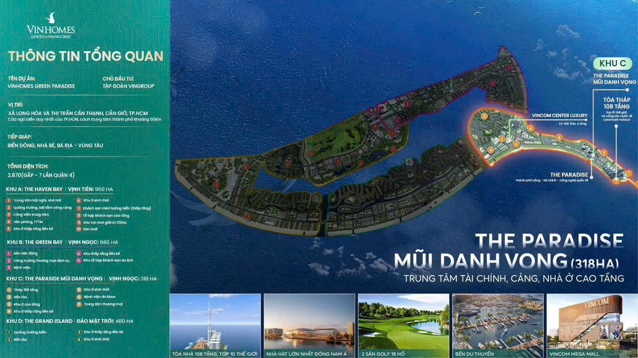 Phân khu The Paradise tại Vinhomes Green Paradise - Phân khu C - Mũi Danh Vọng